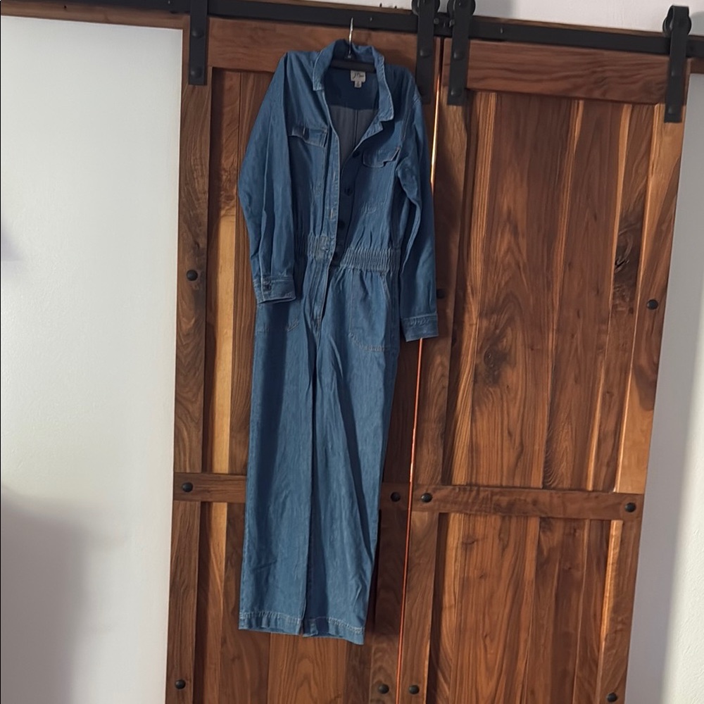 J. Crew Blue Denim Jumpsuit